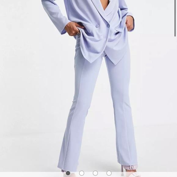 ASOS Petite Jersey Suit Pant w Slit -Lavender Blue - Picture 1 of 5
